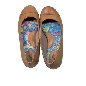 Soft Walk Napa Tan Leather Comfort Round Toe Ballet Flats 1308-253 Size 7M